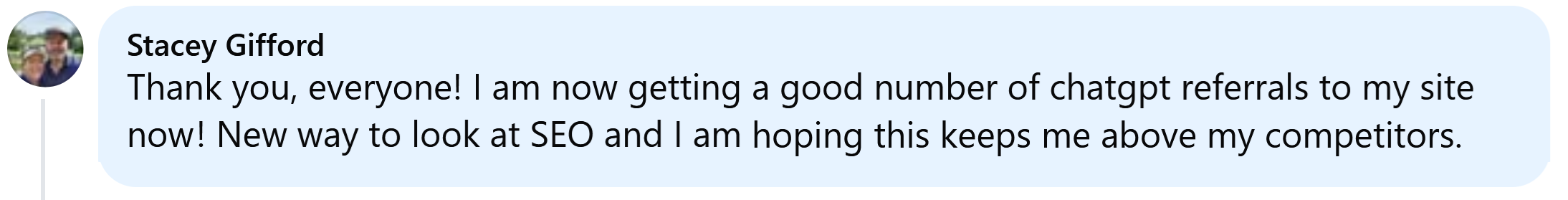 Customer testimonial